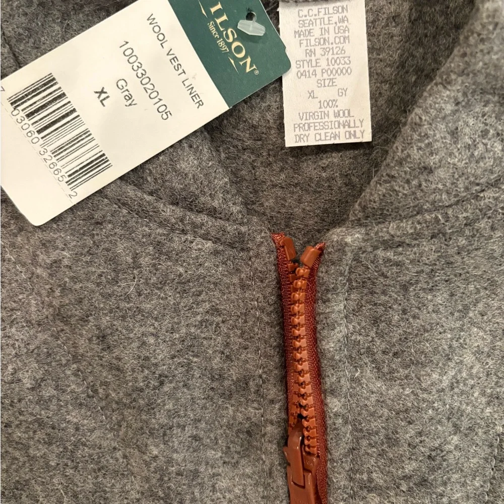 Filson wool vest liner new XL - Picture 4 of 4